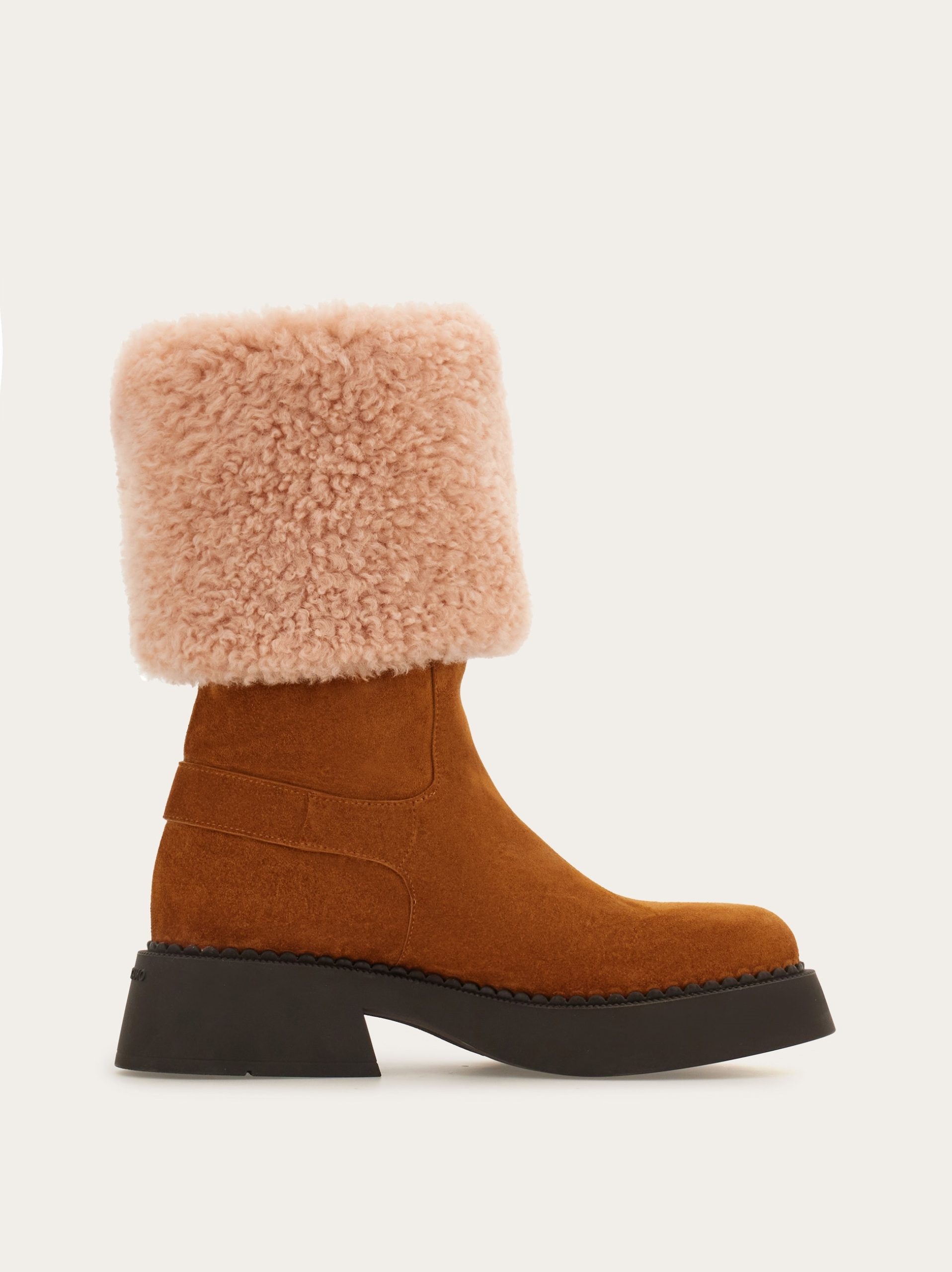 Ferragamo Ankle boot with chunky shearling detail - Image 4